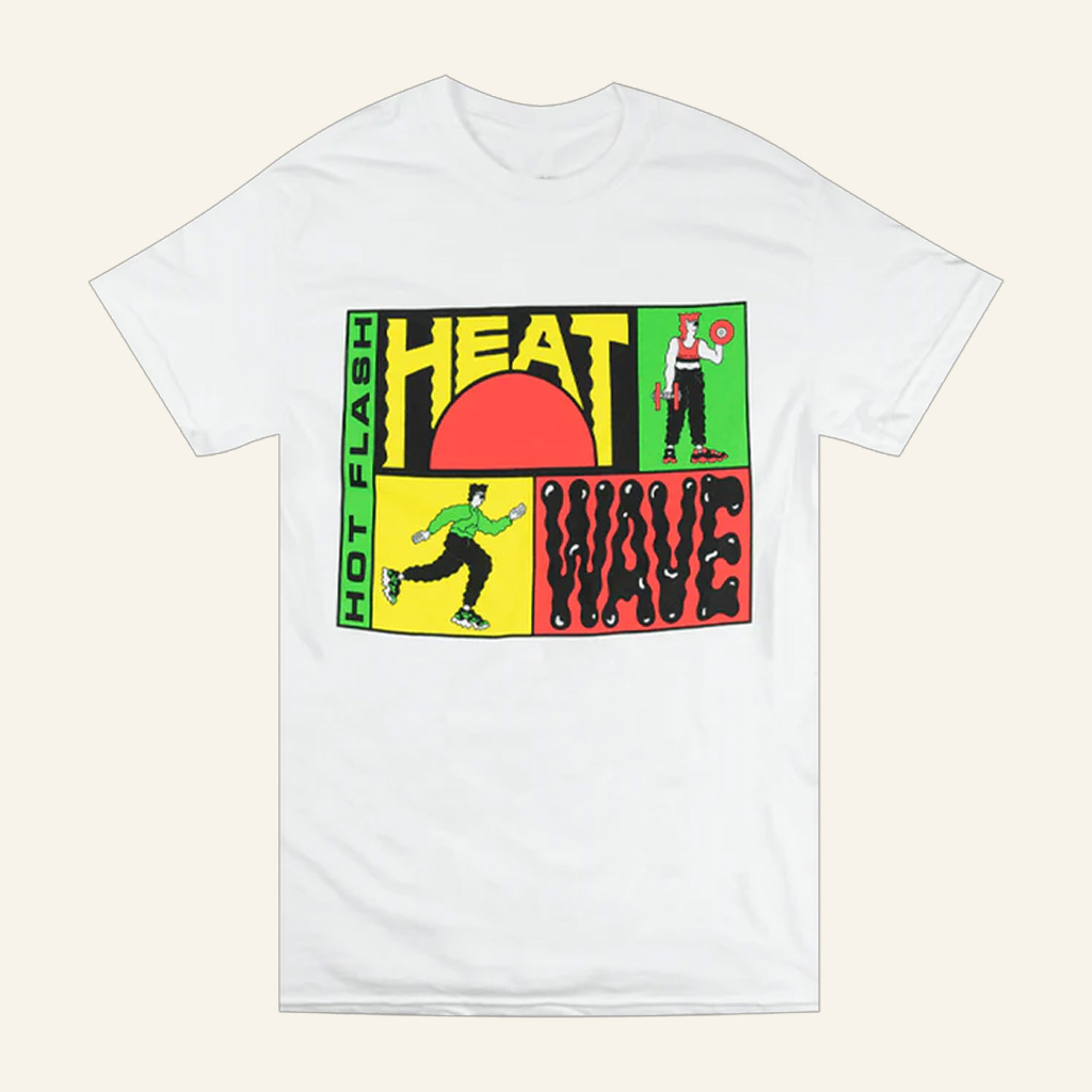Hot Flash Heat Wave Merch Exercise White T-Shirt Great Christmas Gifts For Men