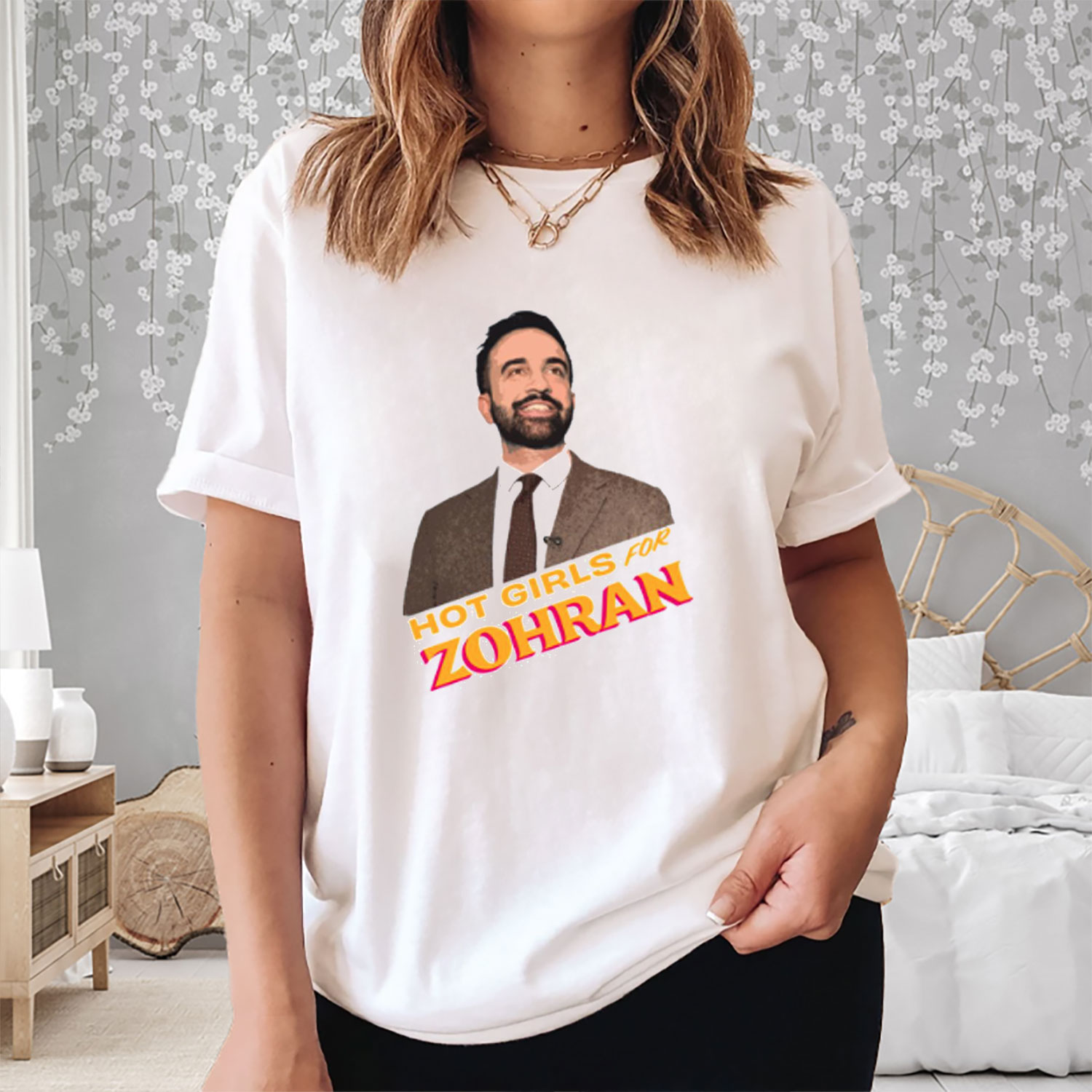 Hot Girls For Zohran T-Shirt Progressive Campaign Tee Zohran Mamdani Merch Official