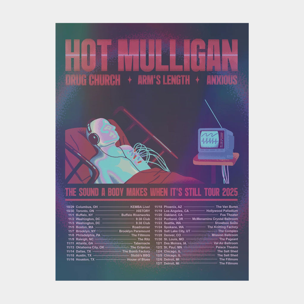 Hot Mulligan Merch Holographic 2025 Tour Poster Wall Art Decor Gifts For Music Lovers