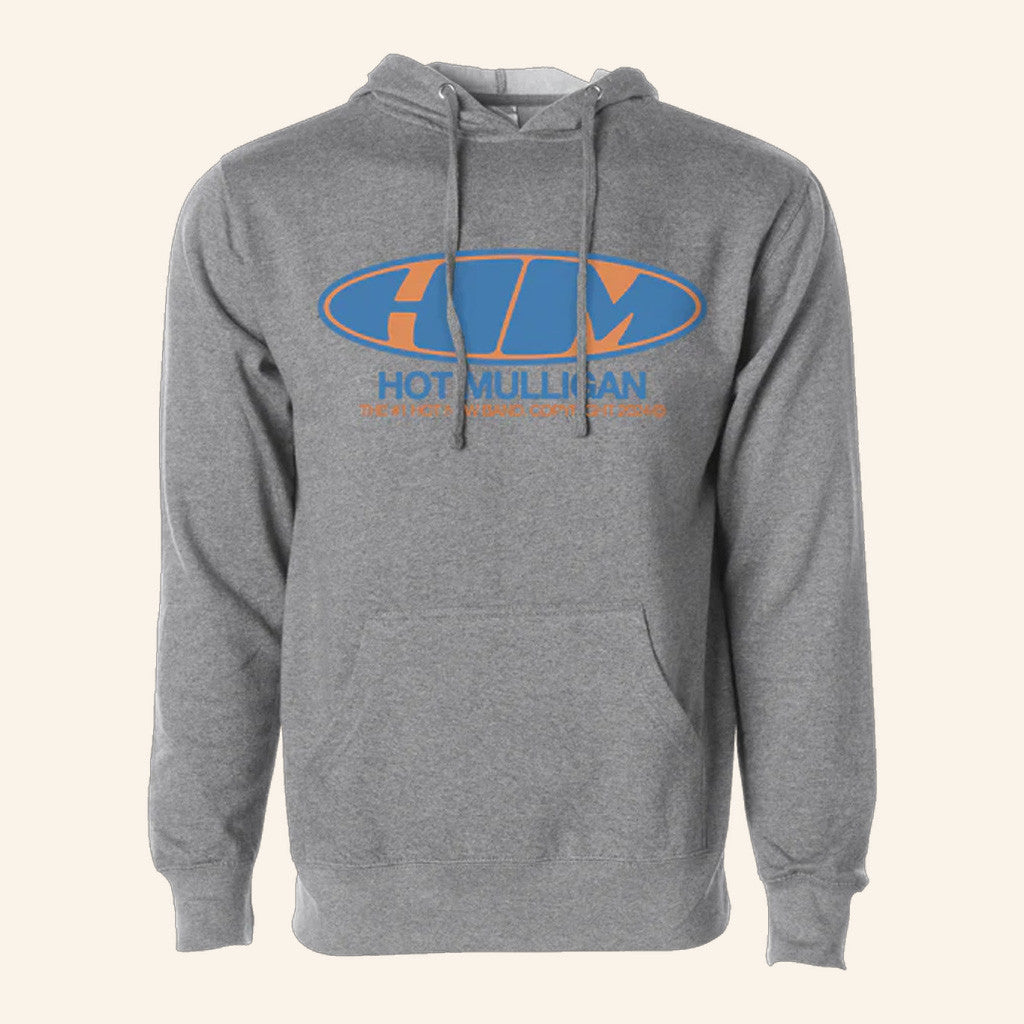Hot Mulligan Merch Oval Logo Grey Hoodie Presents For Boyfriend
