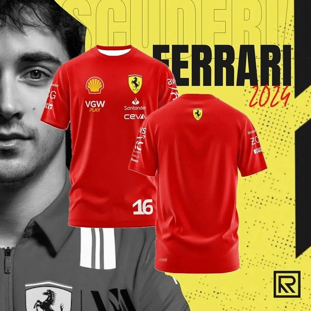 Hot Sale Scuderia-Ferrari Formula 1 T-Shirt Motor Sport