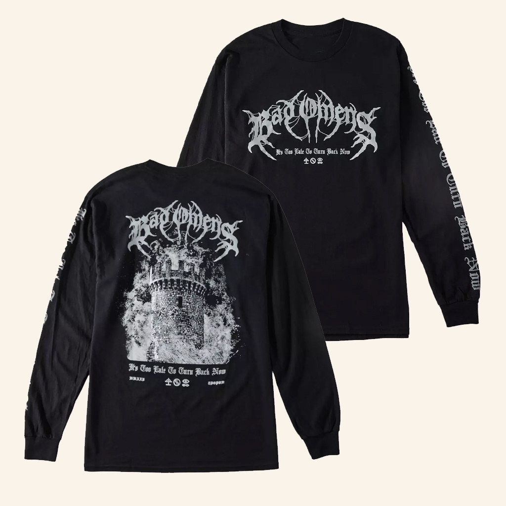 Hot Topic Merch Bad Omens Castle Long Sleeve T-Shirt Christmas Gifts For Him