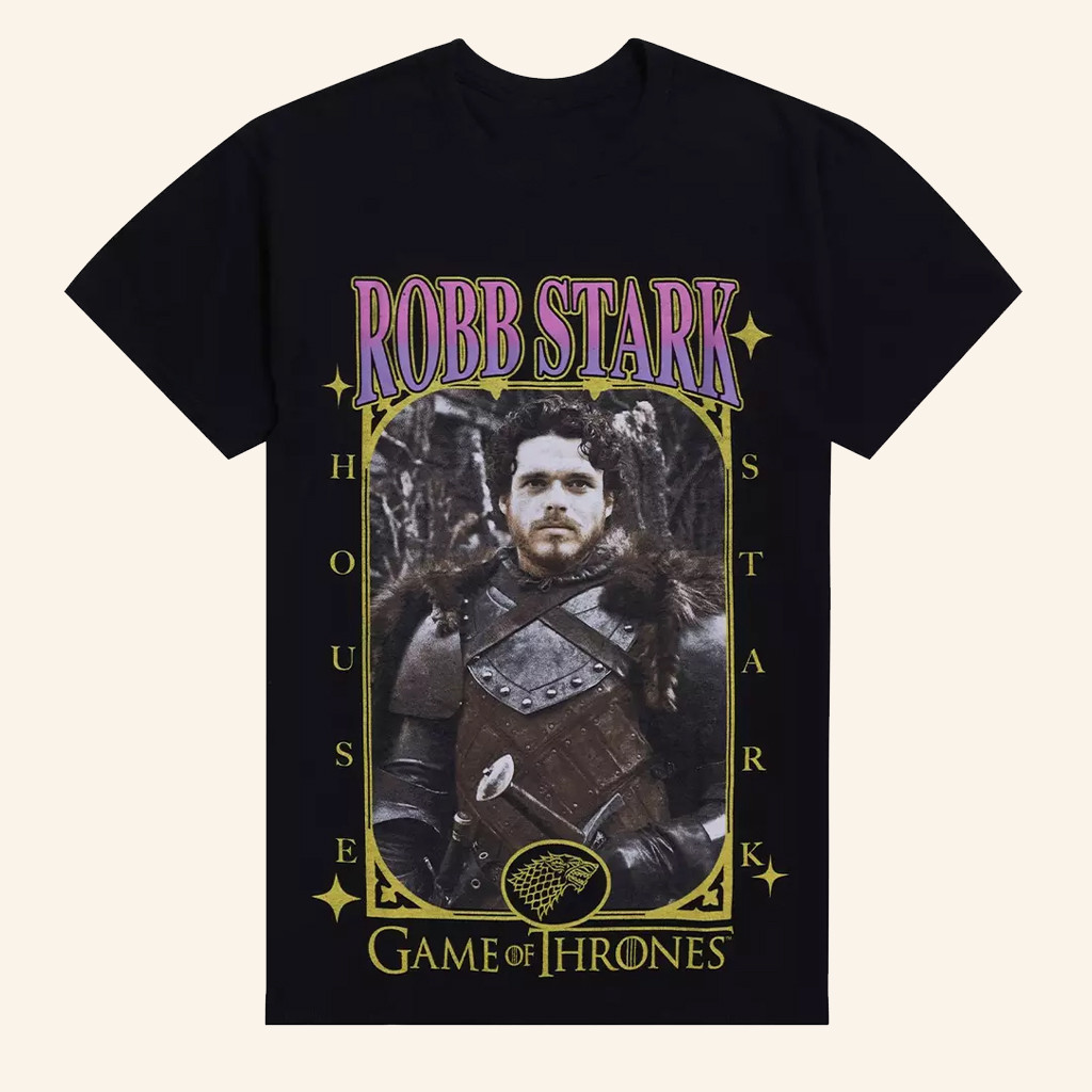 Hot Topic Merch Game Of Thrones Robb Stark T-Shirt Christmas Present For Husband Hot Topic Merch Game Of Thrones Robb Stark T-Shirt Christmas Present For Husband