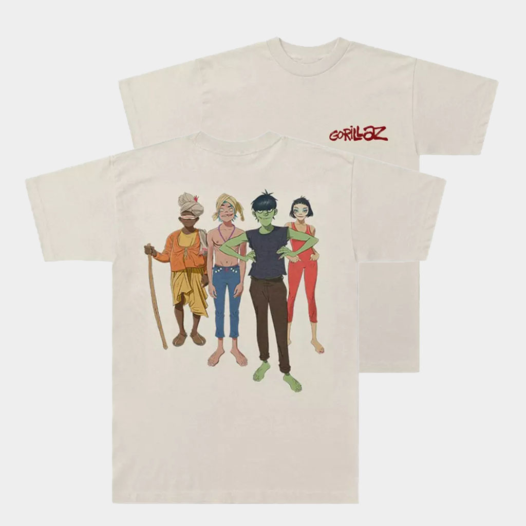 Hot Topic Merch Gorillaz The Mountain Group T-Shirt Birthday Gift For BFF