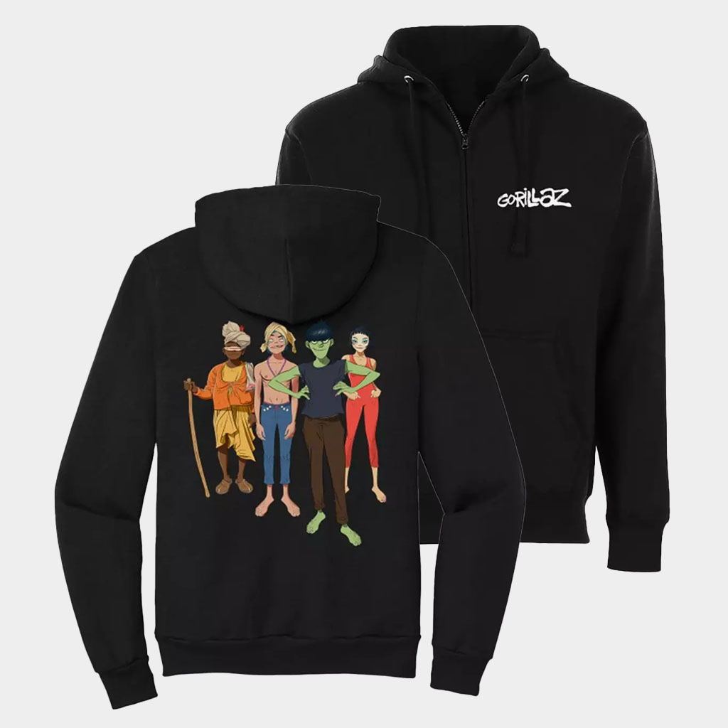 Hot Topic Merch Gorillaz The Mountain Zip Hoodie Birthday Gift For Friends-1