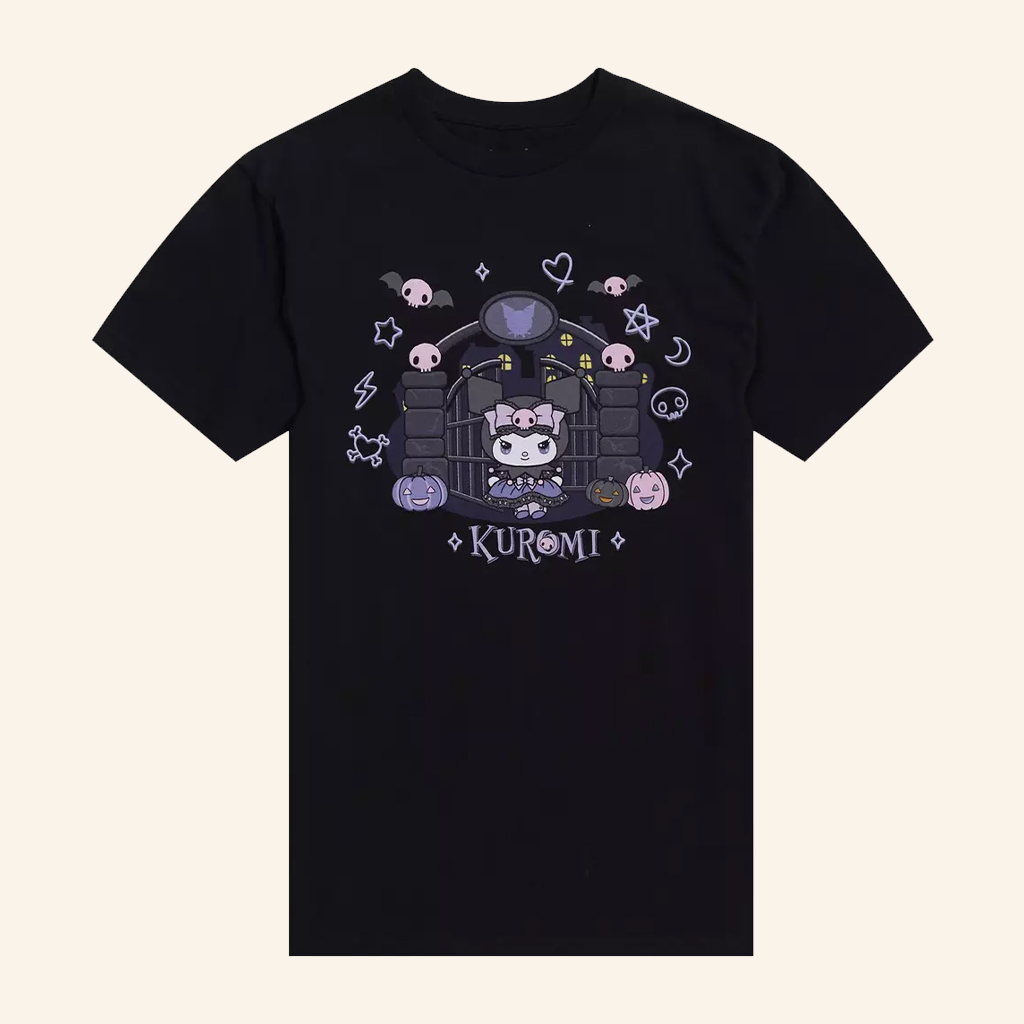 Hot Topic Merch Kuromi's Mischief Mansion T-Shirt Gift Ideas For Daughter Hot Topic Merch Kuromi's Mischief Mansion T-Shirt Gift Ideas For Daughter