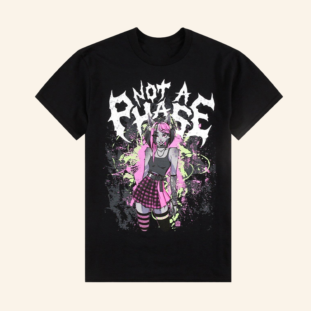 Hot Topic Merch Not A Phase Character By Square Apple Studios T-Shirt Gifts For Brothers
