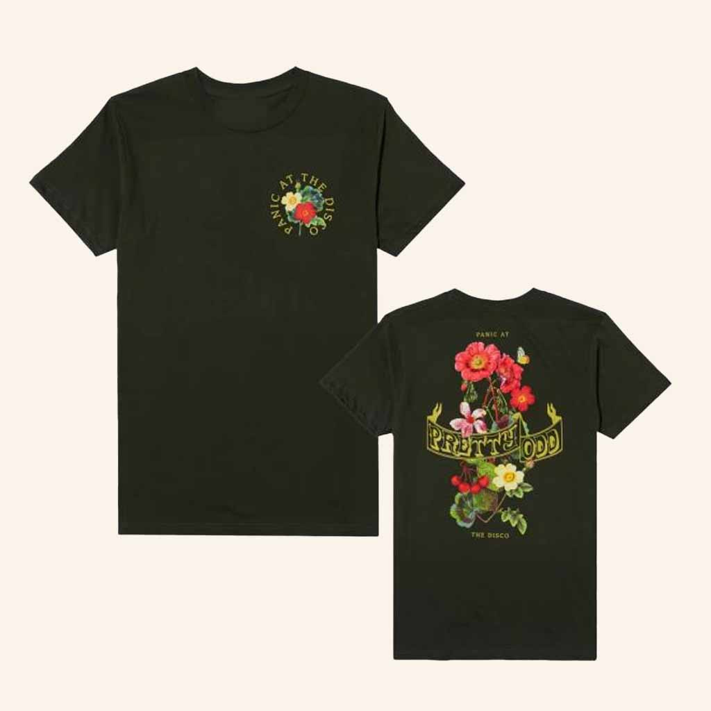 Hot Topic Merch Panic At The Disco Pretty Odd Flowers T-Shirt Gifts For My Wife Hot Topic Merch Panic At The Disco Pretty Odd Flowers T-Shirt Gifts For My Wife