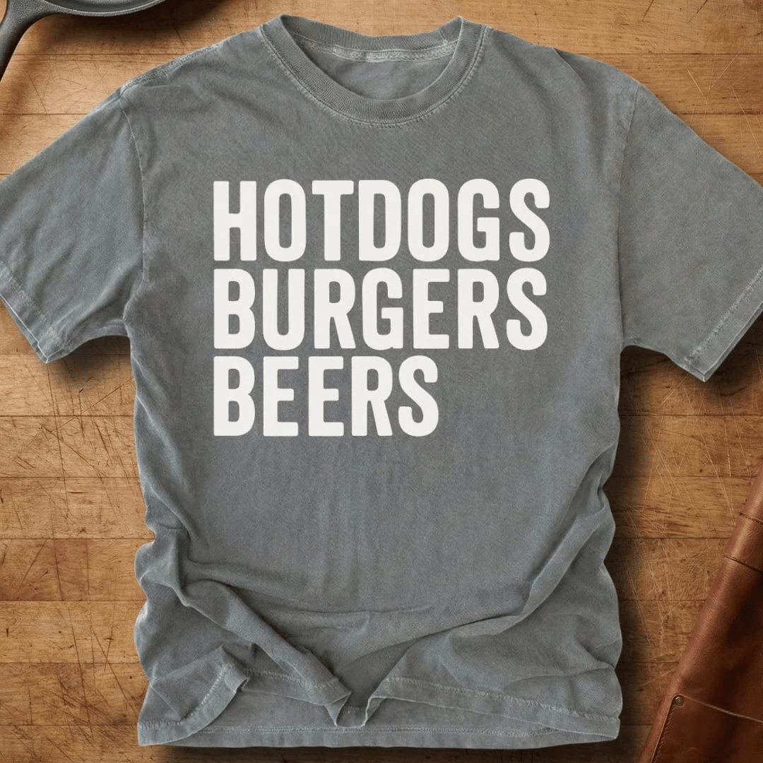 Hotdogs Burgers Beers T-Shirt Food And Drink Theme Merchandise Gifts For Teens