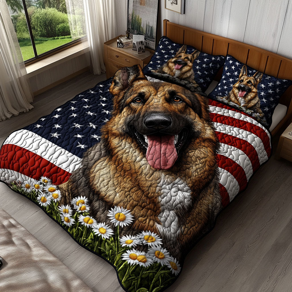 Hound Of The Stars Quilted Bedding Set Soft and Cozy Bedding Set for Comfortable Sleep