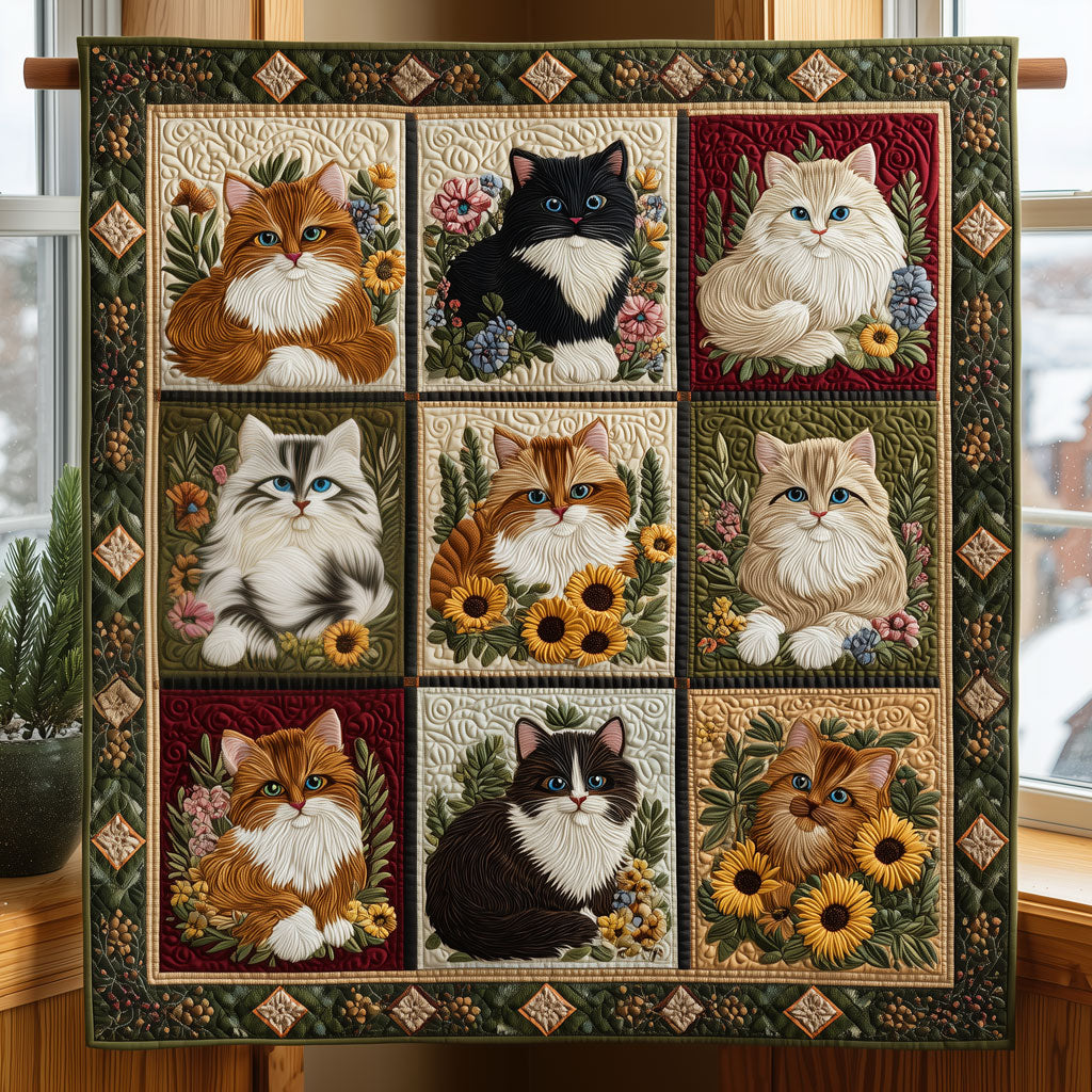 House Cat Garden Playout Quilt Blanket Best Throw Blanket Awesome Gifts For Cat Lovers