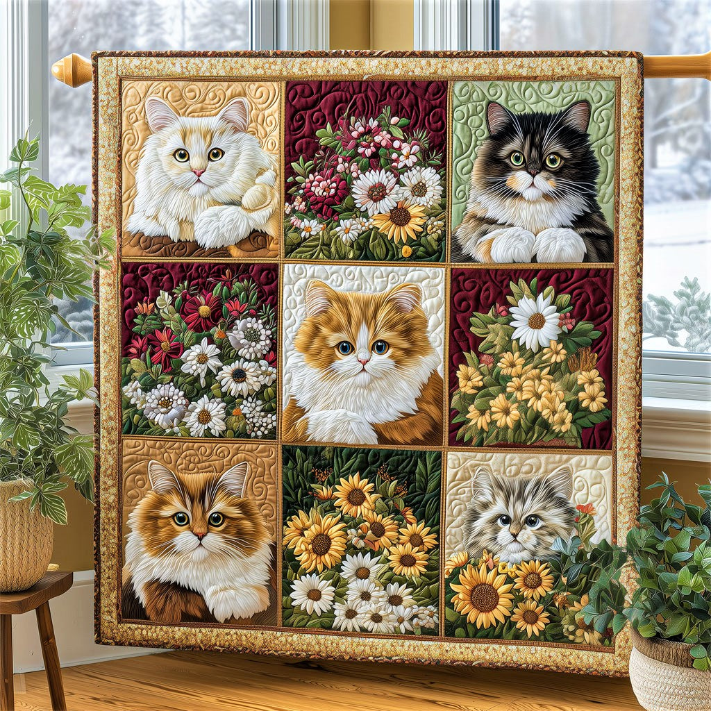 House Cat Garden Playout Quilt Blanket Best Throw Blanket Gifts For Cat Moms