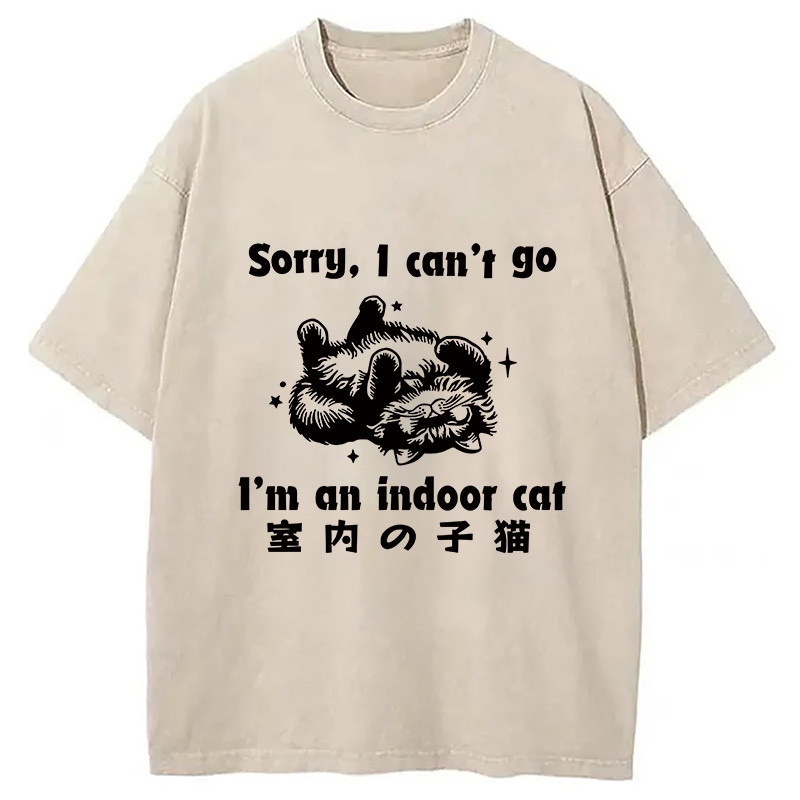 House Cat Washed T-Shirt Soft Comfortable Daily T Shirt Gifts For Sister House Cat Washed T-Shirt Soft Comfortable Daily T Shirt Gifts For Sister