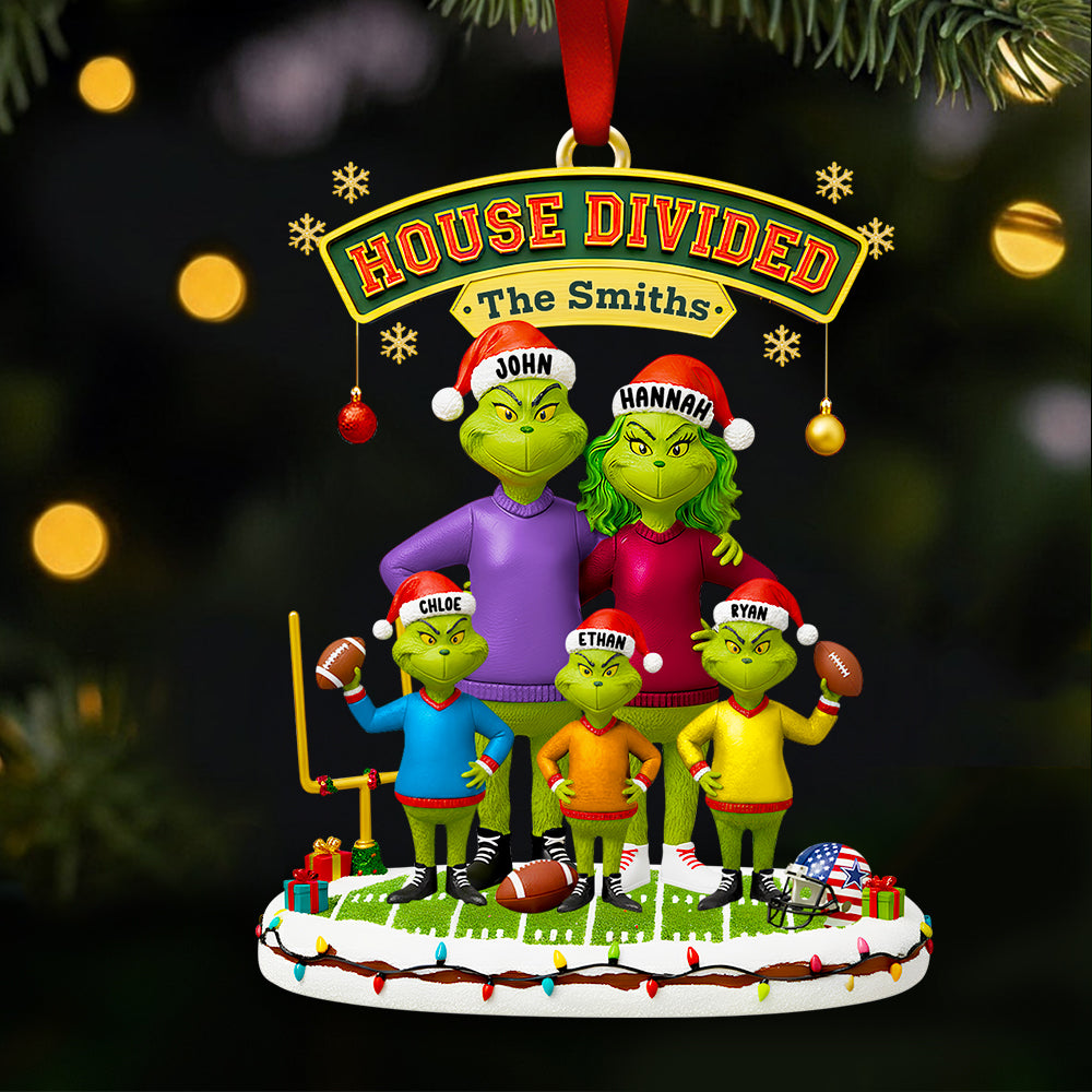House Divided Family Christmas Ornament Personalized Gifts For Family - Funny Christmas Ornament Gift