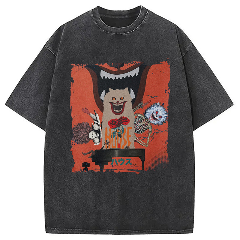 House Movie 1977 Washed T-Shirt Funny Graphic Gift For Friends Gifts For Besties