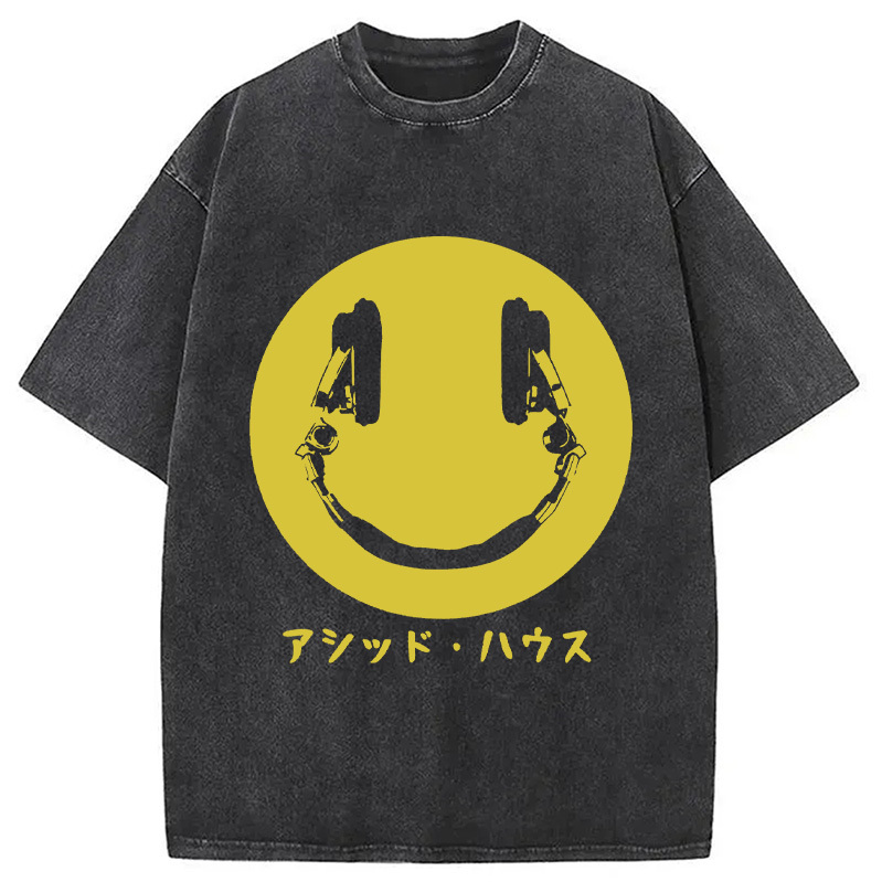 House Music Japan Washed T-Shirt Funny Aesthetic Trendy Apparel Gifts For Brother