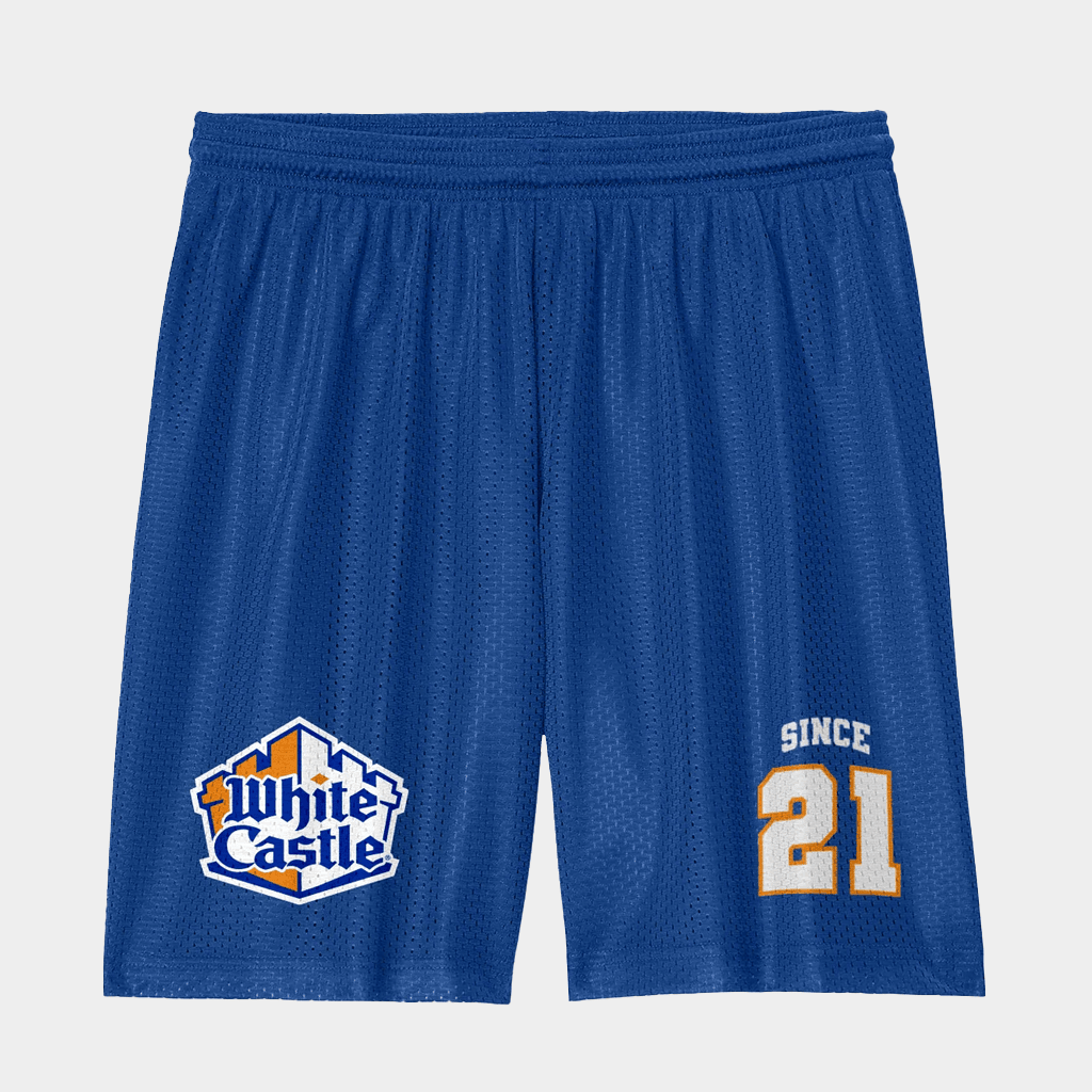 House Of Crave Merch White Castle Mesh Shorts Since 21 Clothes Good Gifts For Brother-1