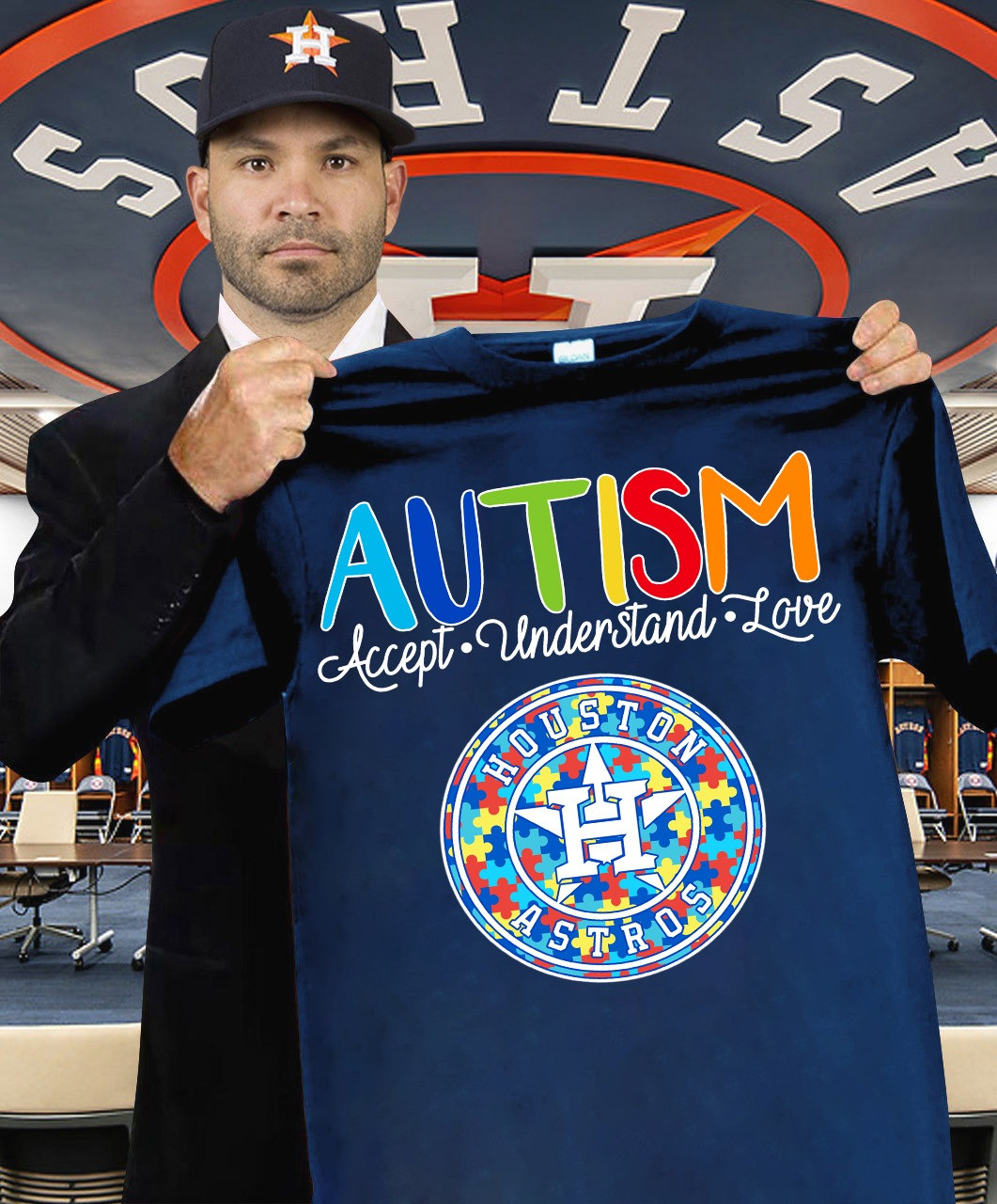Houston Astros Autism Awareness Shirt Accept Understand Football Gifts For Astros Fans