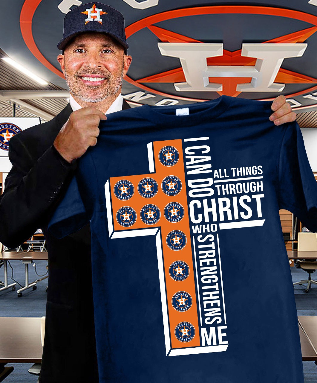 Houston Astros Faith Shirt I Can Do All Things Through Christ Who Strengthens Me Fan Gifts