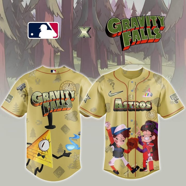 Houston Astros Gravity Falls Mystery Jersey Baseball Player Gift Ideas