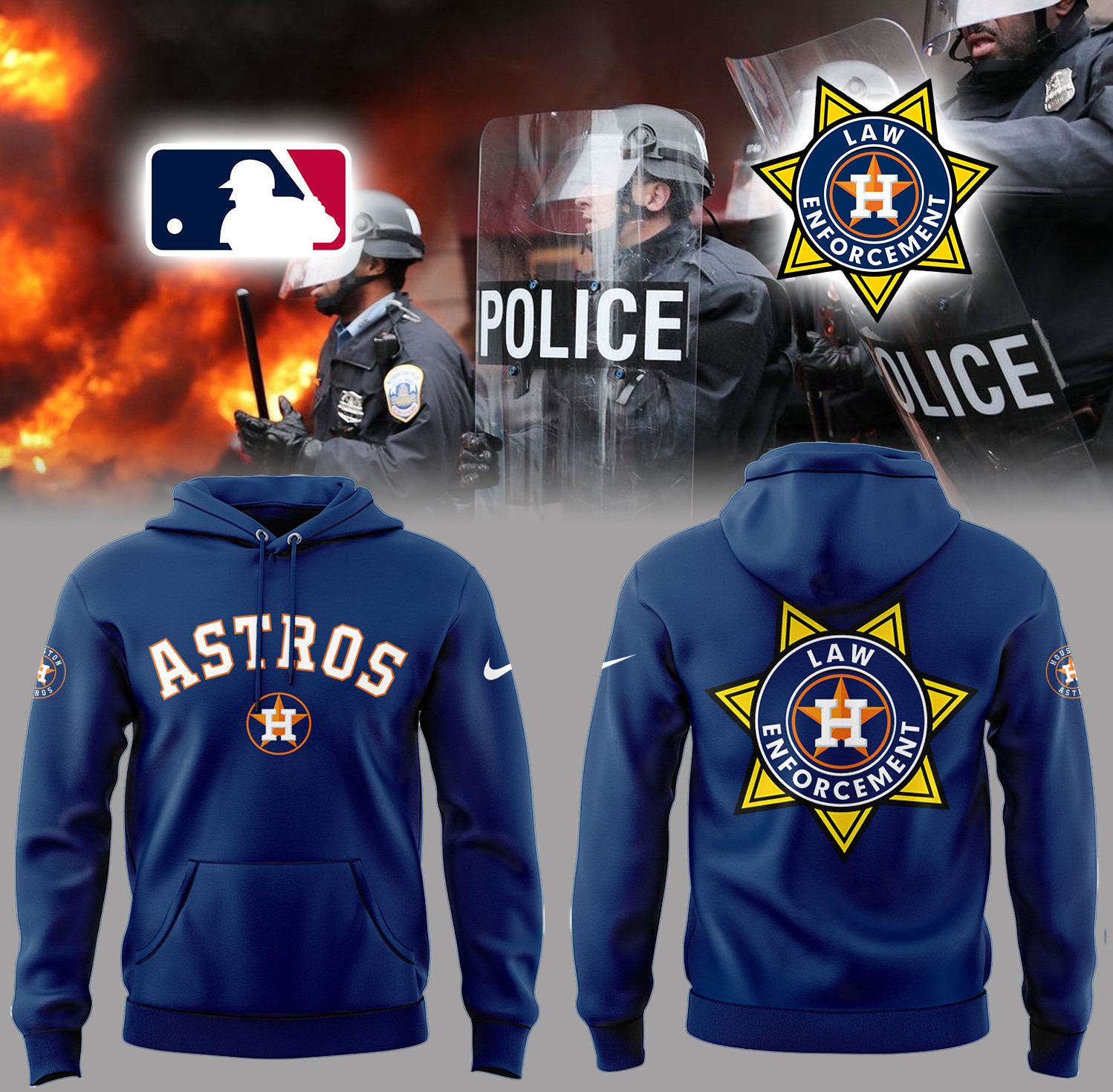 Houston Astros Law Enforcement Appreciation Night Hoodie Best Houston Supporter Gift