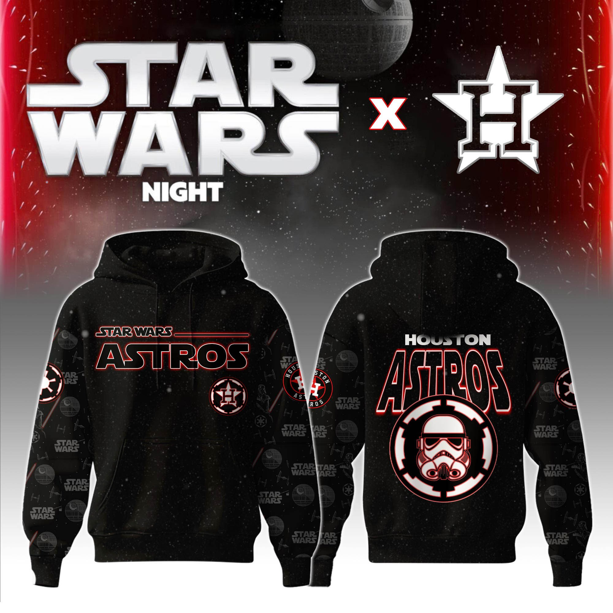 Houston Astros MLB Star Wars Night Special Edition Hoodie 2025 Best Gifts For Baseball Lovers