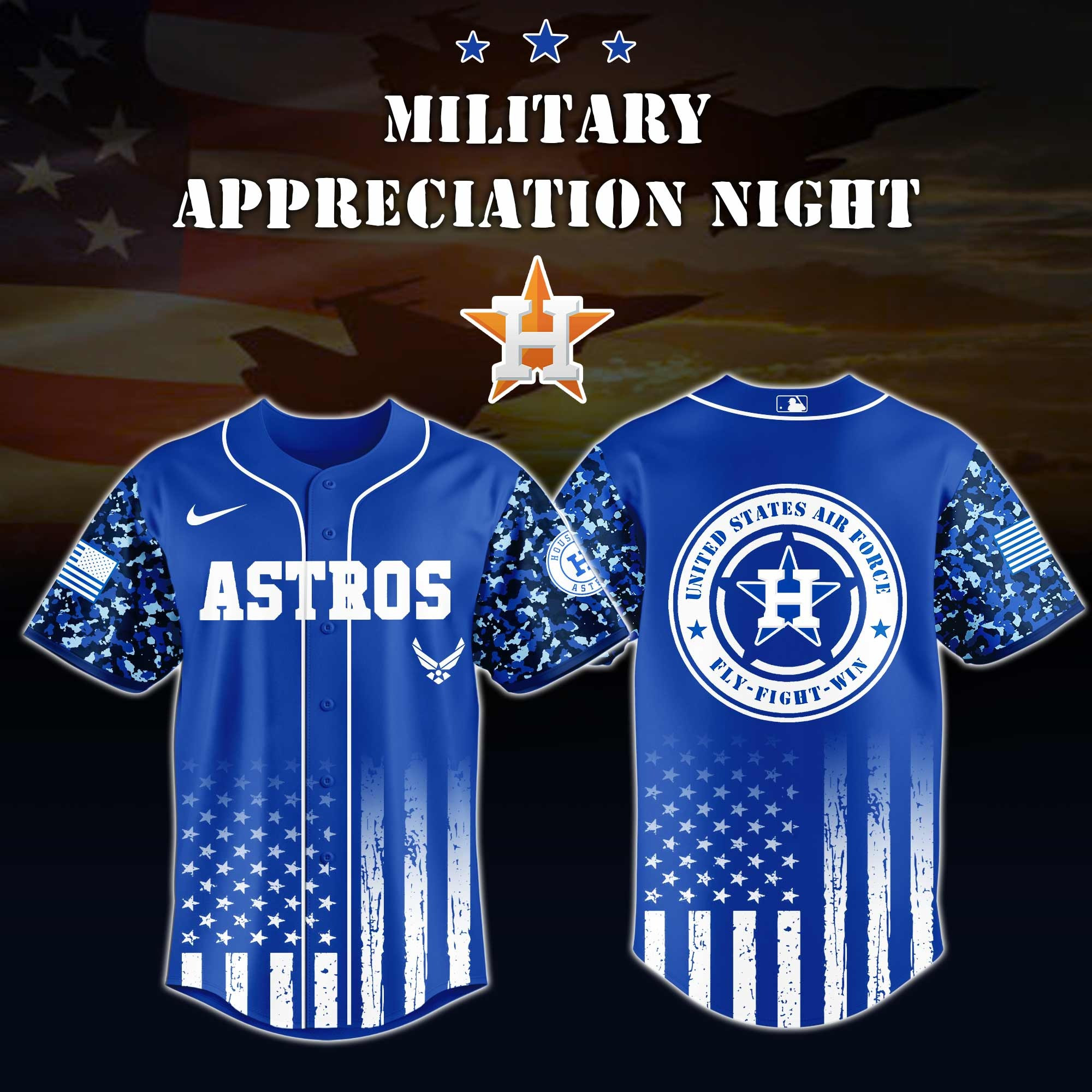 Houston Astros MLB x Air Force Military Appreciation Night Jersey Editions Limited Houston Astros Merch
