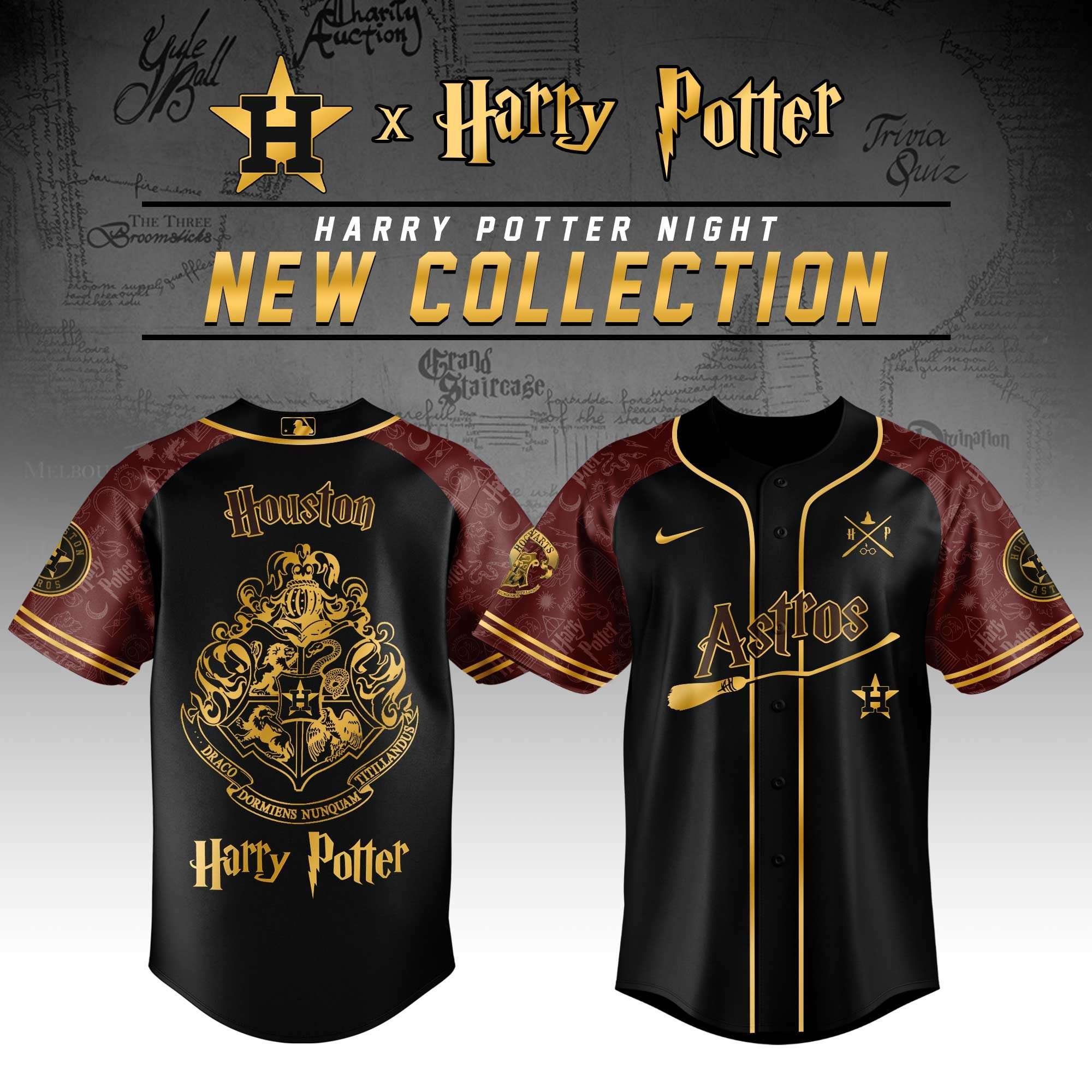 Houston Astros MLB x Harry Potter Limited Edition Jersey Best Movie Merch Gift For Him