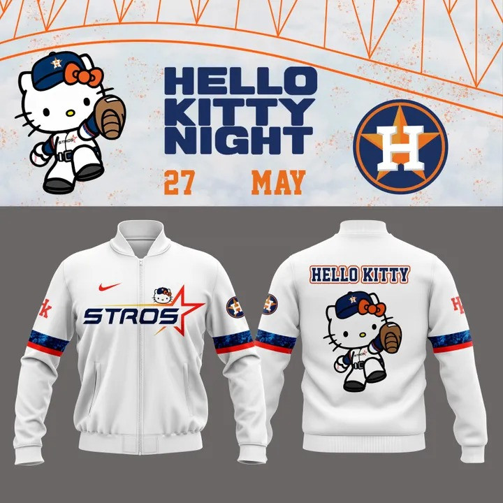 Houston Astros Next Frontier Hello Kitty Jacket 2025 MLB Houston Astros Fan Gear Merch