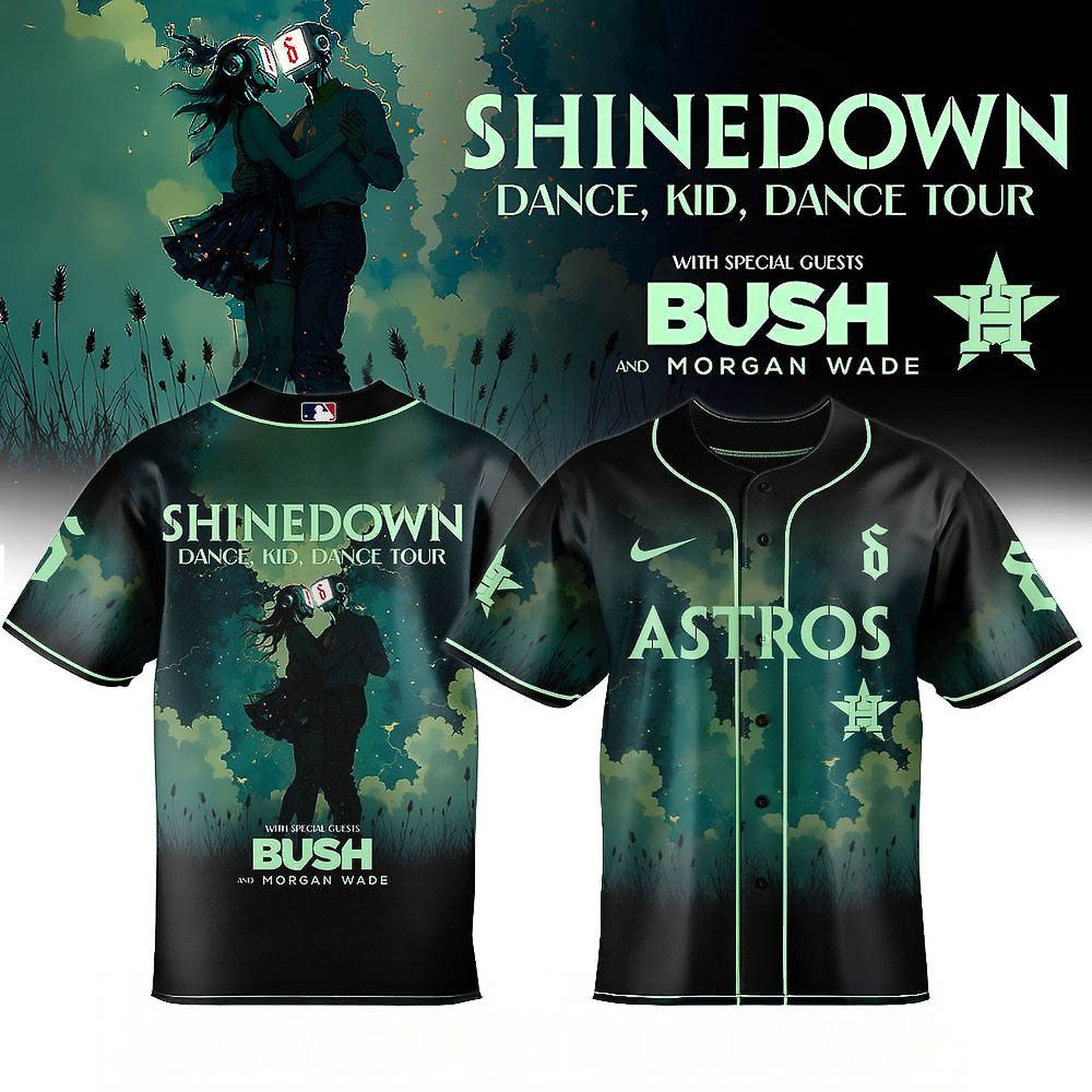 Houston Astros Shinedown Dance Kid Dance Tour 2025 Baseball Jersey Best Gift For Baseball Fans