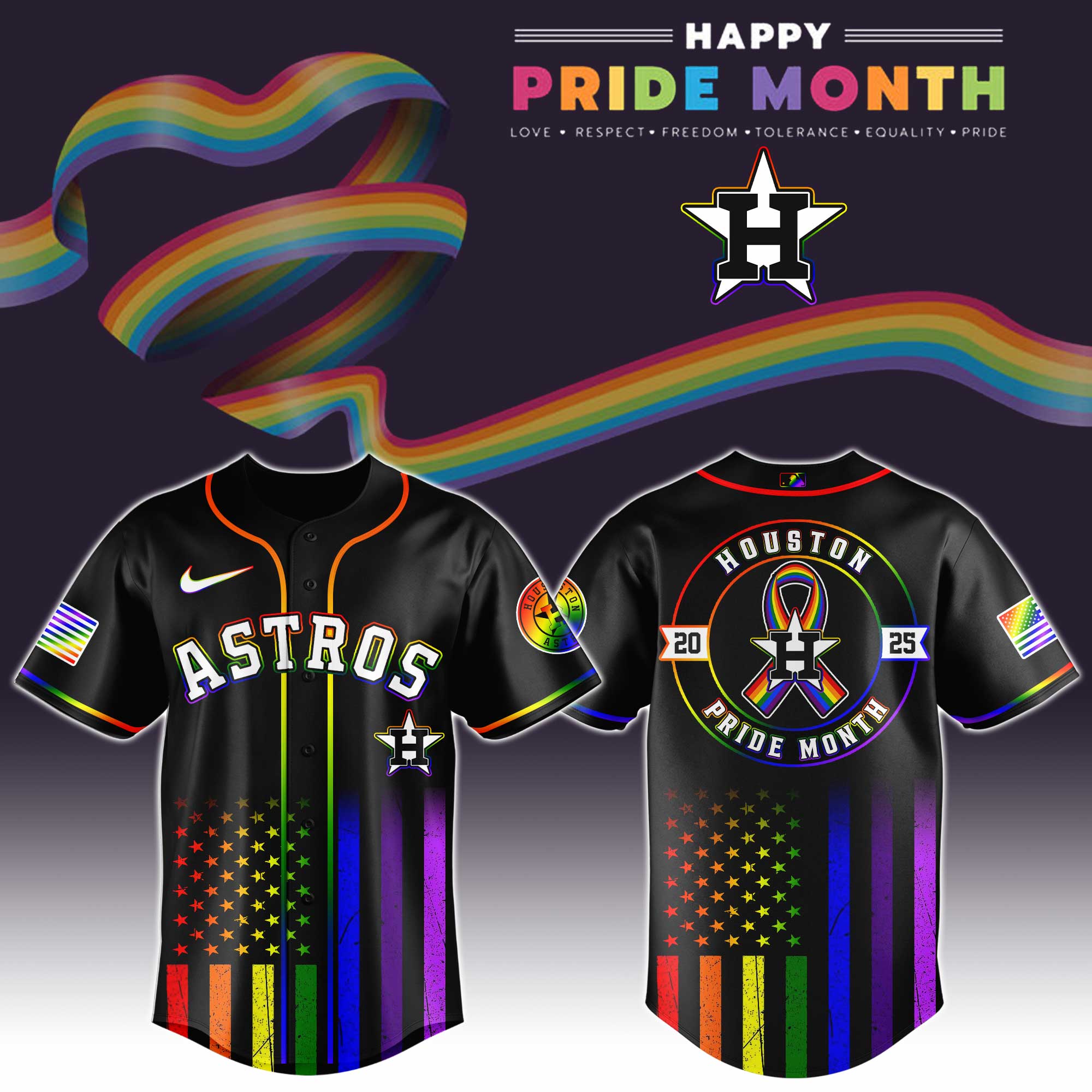Houston Astros Special Pride Month Jersey Gift Ideas For Baseball Players