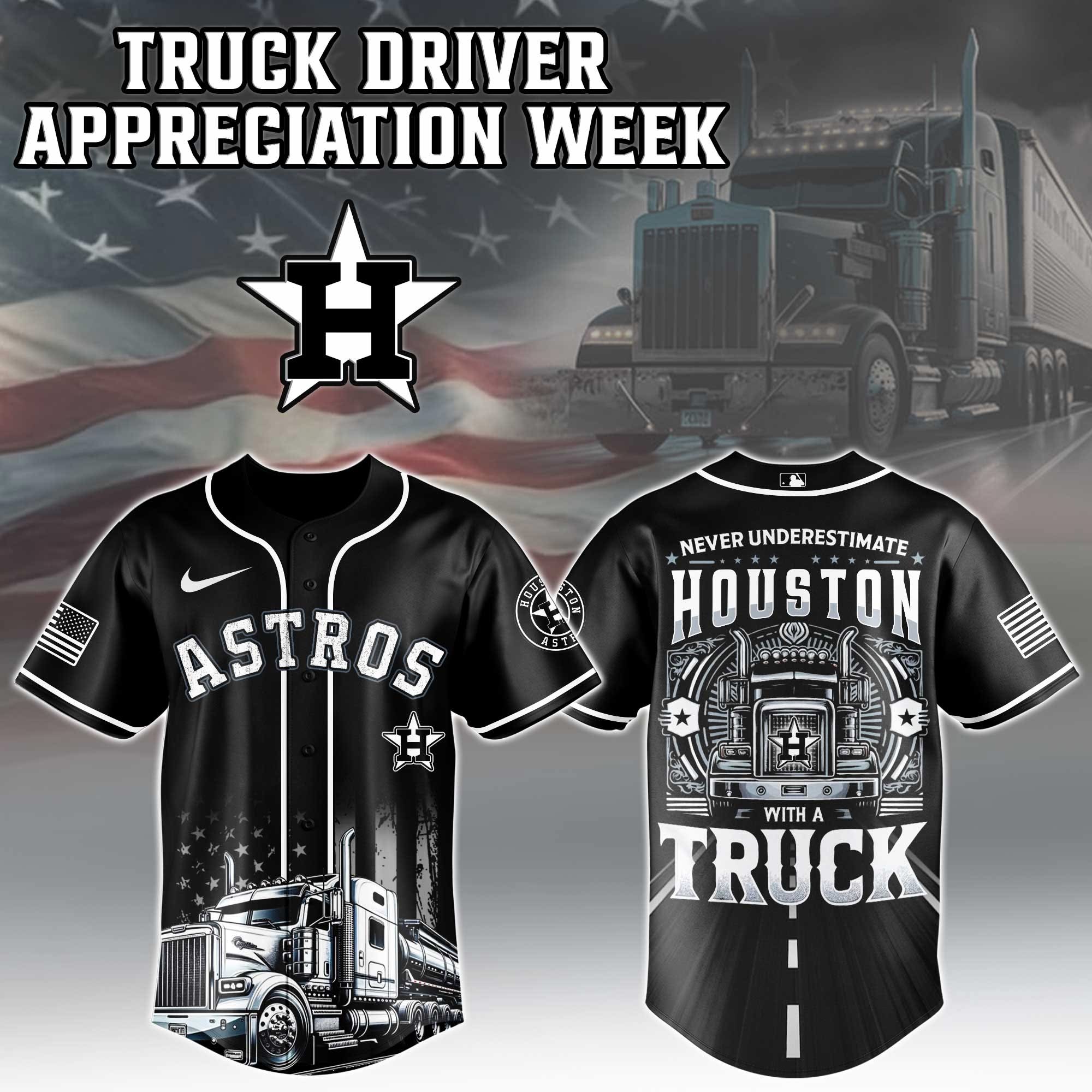 Houston Astros Truck Driver Appreciation Week Jersey Gifts For Baseball Fans
