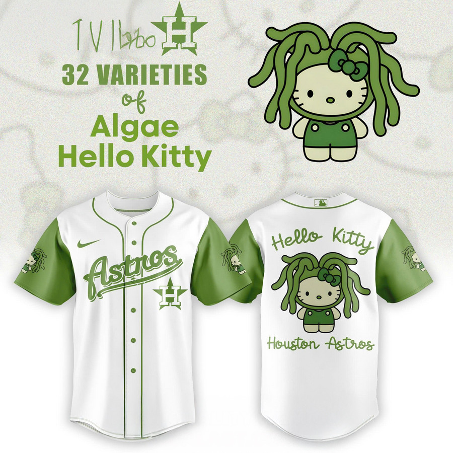 Houston Astros x 32 Algae Hello Kitty Baseball Jersey Baseball Best Gifts