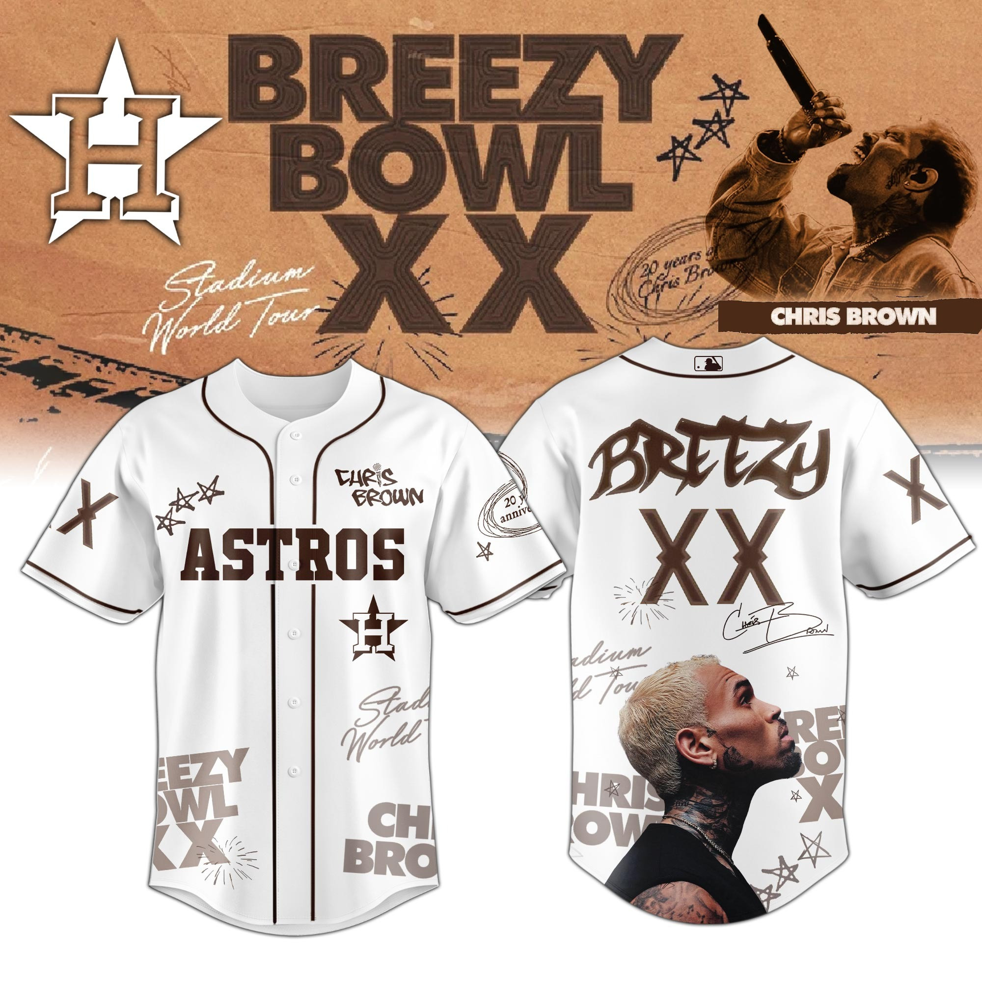 Houston Astros x Breezy Bowl XX 2025 Jersey Baseball Player Gift Ideas