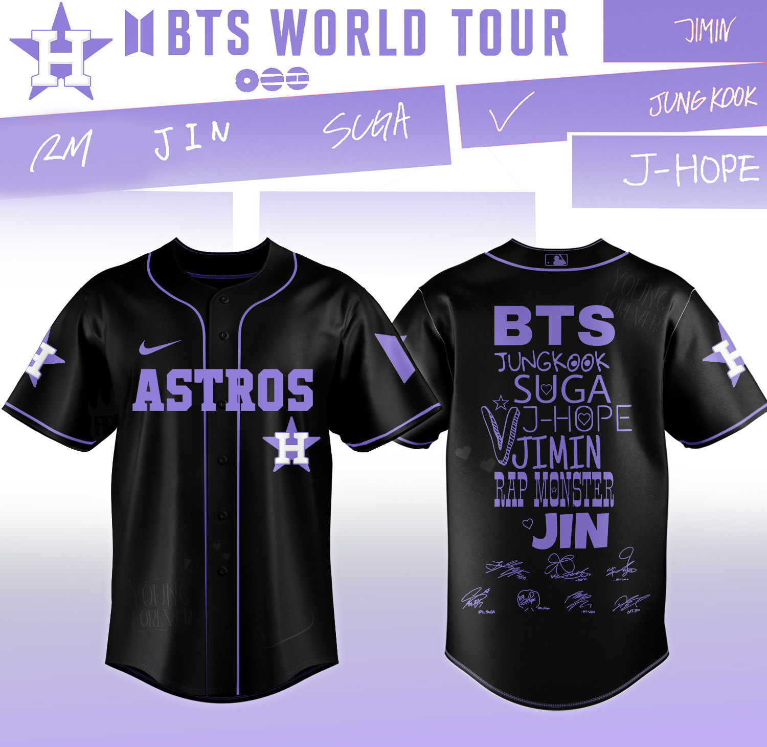 Houston Astros x BTS Arirang World Tour 2026 Jersey 2026 MLB Playoffs Merch Best Fans Gear