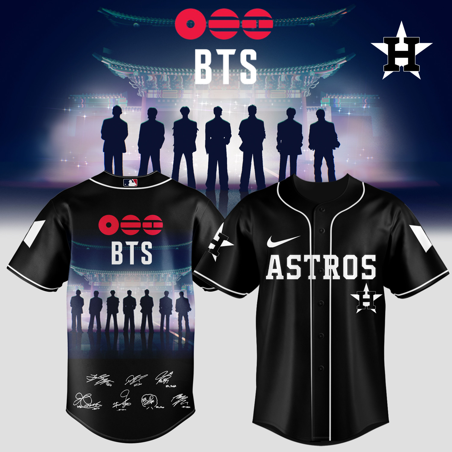 Houston Astros x BTS Arirang World Tour 2026 Jersey 2026 MLB Playoffs Merch Unique Gift For Fans