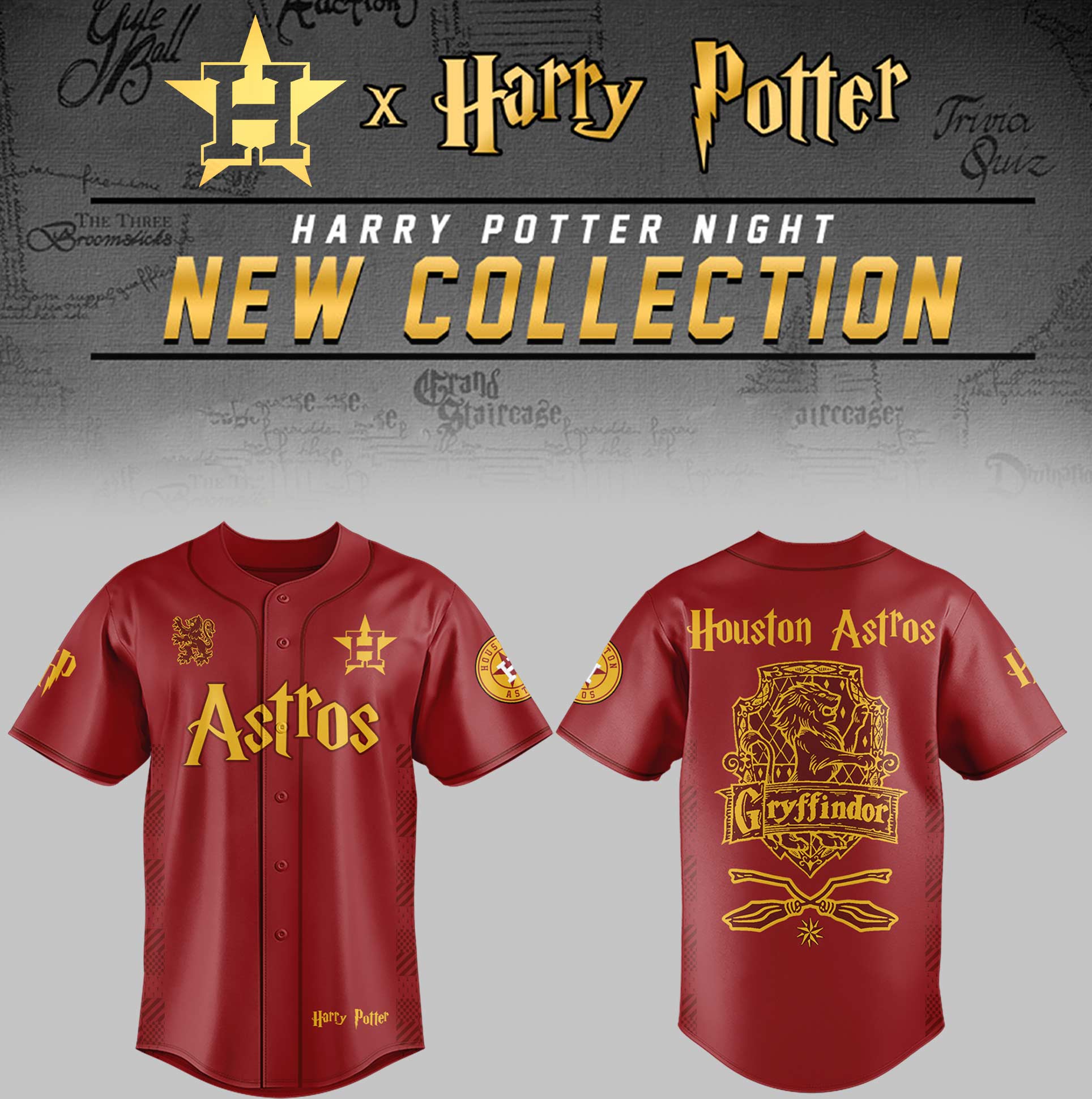 Houston Astros x Harry Potter Night Gryffindor House Jersey Gift For Baseball Lover