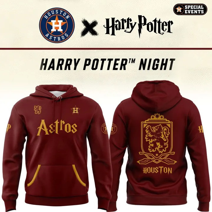 Houston Astros x Harry Potter Night Hoodie Baseball Gifts For Astros Fans Father's Day
