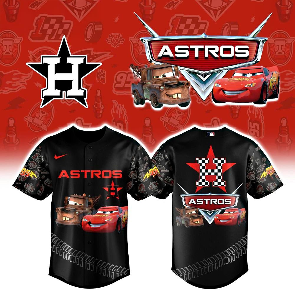 Houston Astros x Lightning McQueen 2025 Special Baseball Jersey Ice Movie Fan Gifts