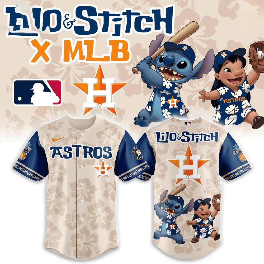 Houston Astros x Lilo & Stitch 2025 Special Baseball Jersey Unique Gifts Idea For Baseball Fans