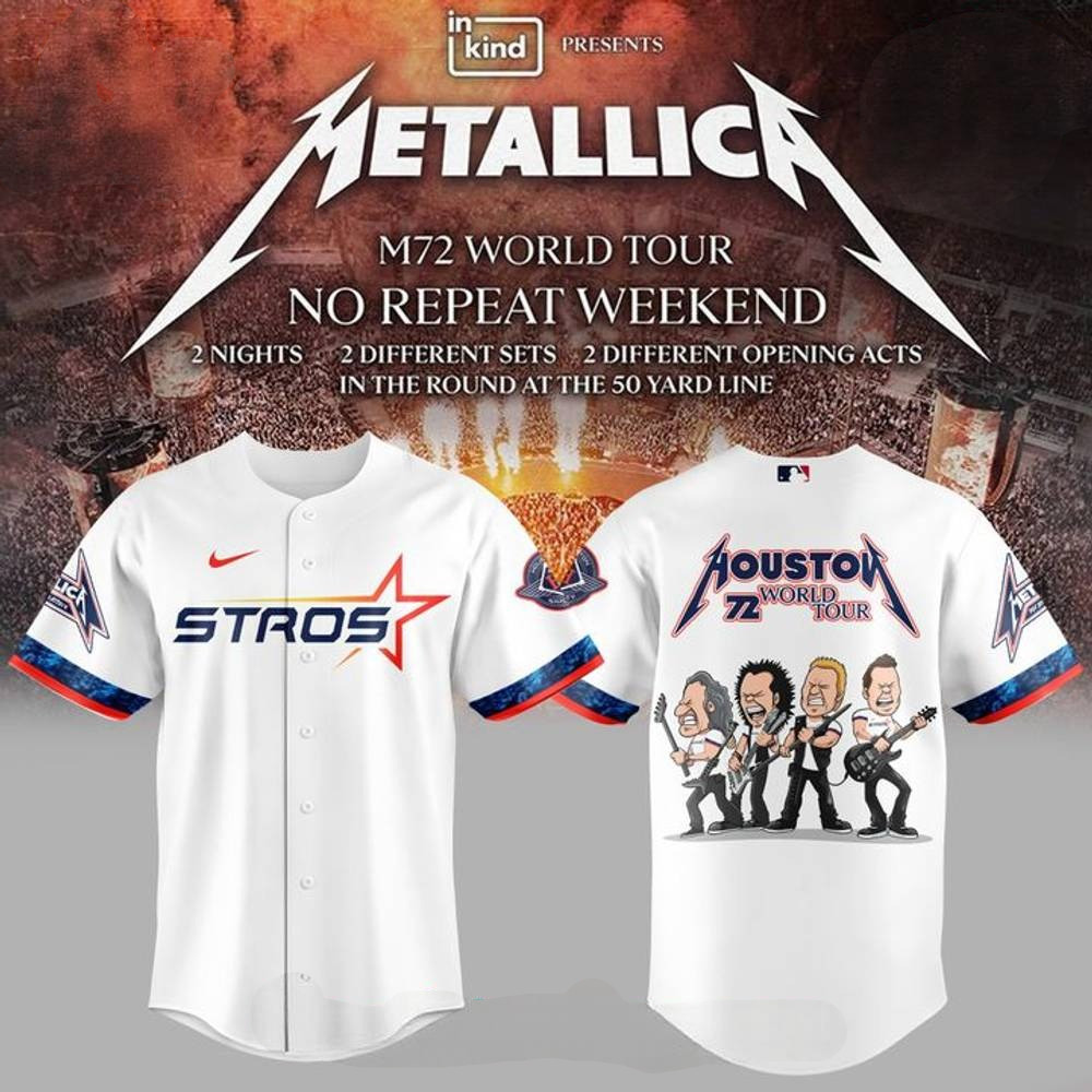 Houston Astros x Metallica M-72 World Tour Special Baseball Jersey Gifts For Fans