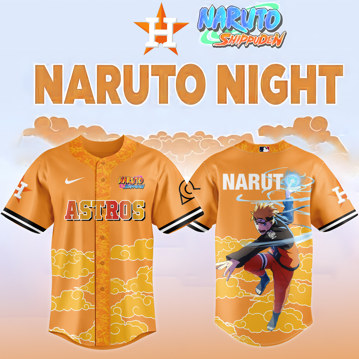 Houston Astros x Naruto Baseball Jersey 2026 MLB Playoffs Basketball Tee Best Fan Gear