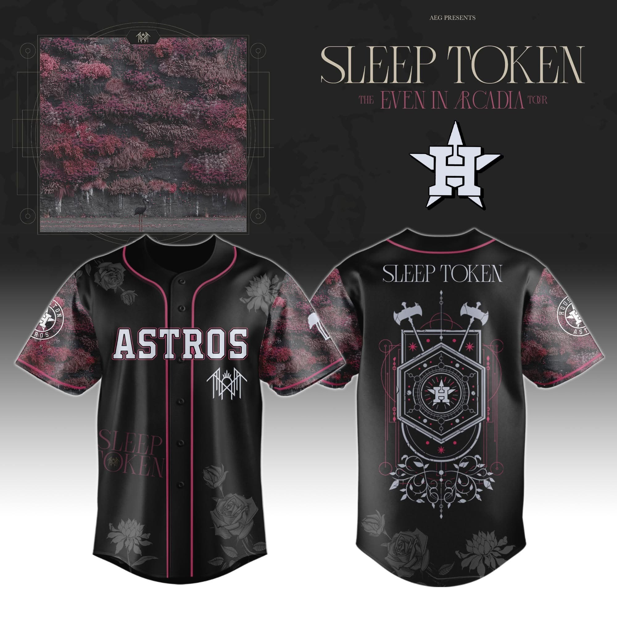 Houston Astros X Sleep Token Tour 2025 Jersey Gift For Fans