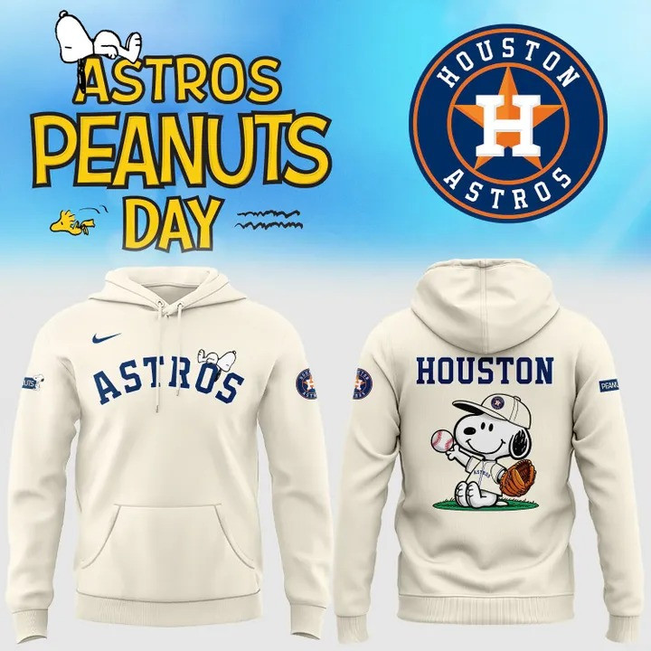 Houston Astros x Snoopy Peanuts Day Hoodie Cute Baseball Fan Astros Gifts For Him Her
