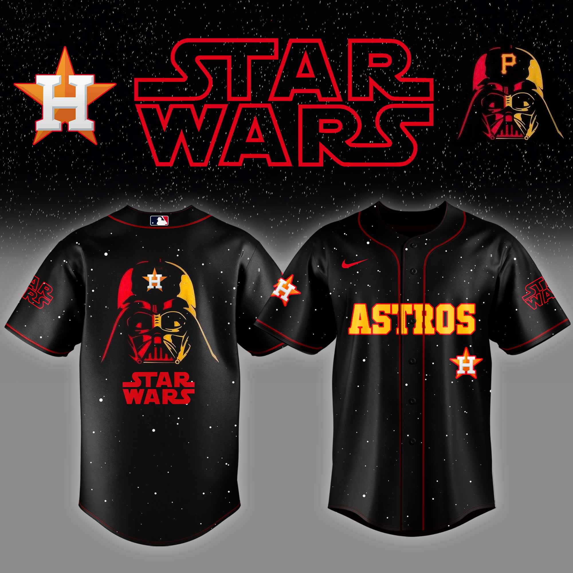 Houston Astros x Stars Wars Night Baseball Jersey Gifts For Baseball Players