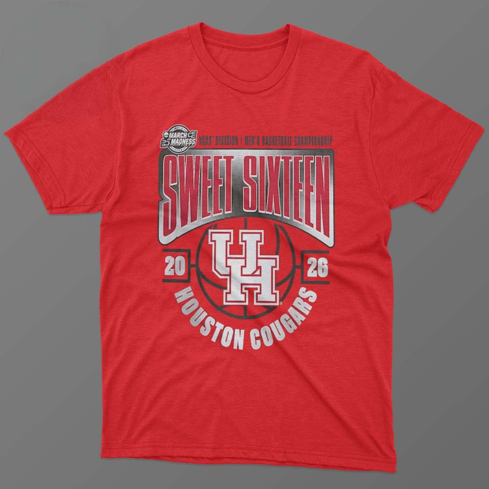 Houston Cougars Men's Basketball 2026 NCAA T-Shirt March Madness Clothes Houston Cougars Gear