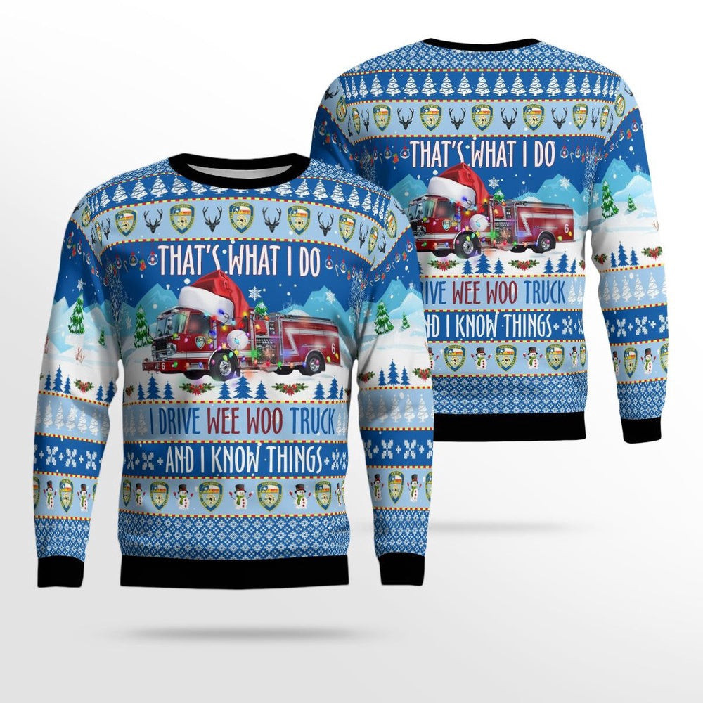Houston Fire Department That's What I Do Christmas AOP Ugly Sweater Xmas Unisex Sweater Christmas Gifts For Men Women