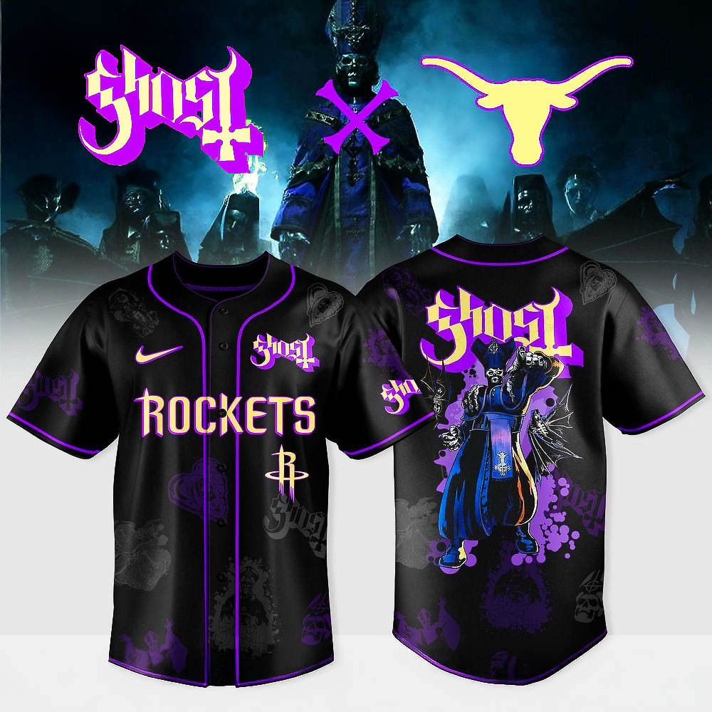 Houston Rockets Ghost Band World Tour Merch 2025 Jersey Best Gift For Basketball Fans