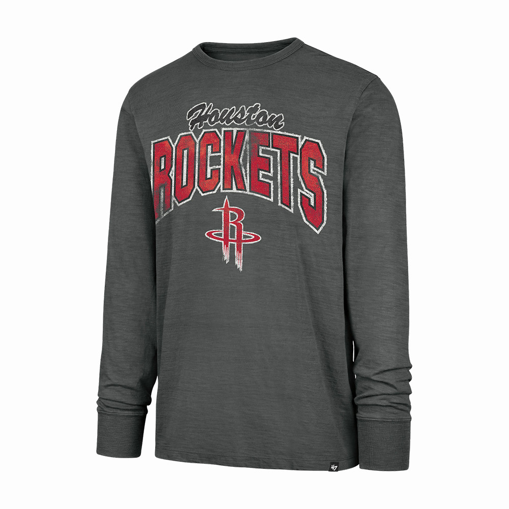 Houston Rockets Heavy Slub Long Sleeve Shirt Houston Rockets Apparel Best Fan Gear