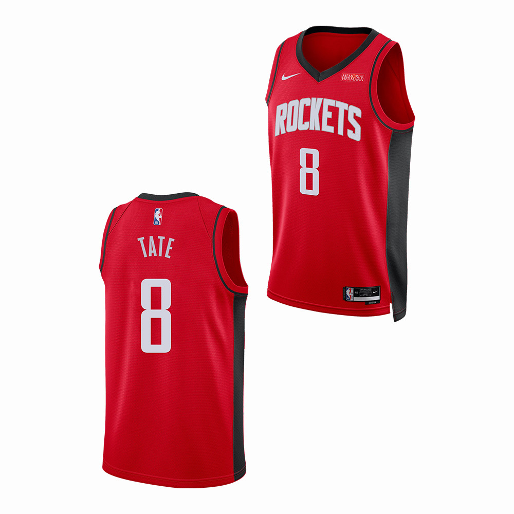 Houston Rockets JaeSean Tate Icon Tank Top Jersey Basketball Merch Houston Rockets Gear